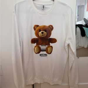 Moschino White and Gray Sweatshirt